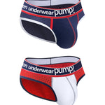 2 Pack Men's Breathable Mesh Comfortable U-convex Large Pouch Sports Briefs
