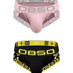 2 Pack Men's Breathable Personalized Low-Rise High-Elastic Briefs