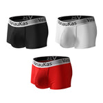 3 Pack Men's Double-Layered Gusset Odor-Control Seamless Trunks