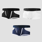 3 Pack Men's Breathable Mesh Lightweight & Airy Supportive Fit Trunks