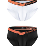 2 Pack Men's Stylish V-Shaped Waistband Briefs