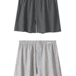 2 Pack Men's Loose Fit Ultra-Soft Cotton Comfy Loungewear Shorts