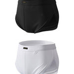 2 Pack Men's Sport with Detachable Pouch Quick-Dry Mesh Side Vent Boxers Briefs