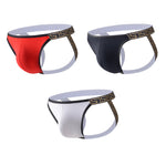 3 Pack Men's Large Pouch Low-Rise Sexy Jockstrap