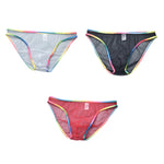 3-pack Men's Ultra-sheer Rainbow-edge Mesh Briefs