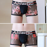 2 Pack Breathable Print Trendy Open-Back Trunks