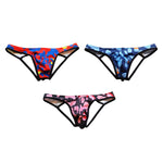3 Pack Men's Stretch Fit Soft-Touch Fabric Low-Rise Breathable Jockstrap