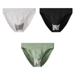3 Pack Men's Sexy Mesh Breathable Gun Egg Separation Cotton Briefs