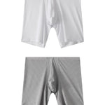 2 Pack Men's Mesh Transparent Sports Fitness Loose Boxer Briefs