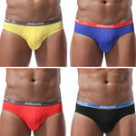 4 Pack Men’s Stylish 3D U Convex Pouch Briefs