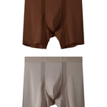2 Pack Men's Anti-Chafing Modal No-Ride-Up & Roll-Free Design Boxer Briefs