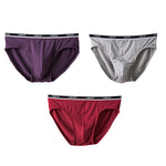 3 Pack Men's Soft and Breathable Solid Color Modal Briefs
