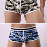2 Pack Men's Ultra-Soft Bold Prints Sporty Cut Anti-Chafing Snug Fit Trunks
