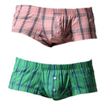 2 Pack Men's Soft Cotton Day-Long Comfort Shape-Retaining Fabric Boxers Shorts