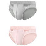 2 Pack Men's Ultra-Soft Cotton Comfort-Fit Expanded Pouch Briefs