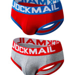 2 Pack Men's Sexy Cheeky Ultra-Soft Cotton Low-Rise & Revealing Supportive Jockstraps