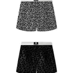 2 Pack Men's Leopard Print Anti-Odor Comfy Waistband Boxer Briefs