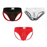 3 Pack Men's Breathable Mesh Sexy Moisture-Wicking 3D Cutting Jockstrap