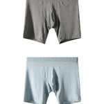 2 Pack Men's Ultra-Soft Mid-Rise High-Stretch Printed Boxers Briefs
