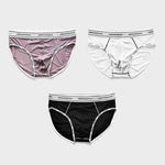 3 Pack Men's Breathable & Quick-Dry Antibacterial Mid-Rise Cooling Briefs