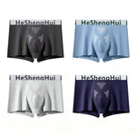 4 Pack Men’s 3D U-Pouch Ice Silk  Mesh Massage Beads Quick Dry Trunks