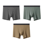 3 Pack Men's Ice Silk Antibacterial Odor-Control Day-Long Comfort Boxer Briefs