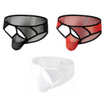 3 Pack Men's Stretchy Solid Color Cut-Out Design Briefs