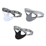 3 Pack Men's Low-Rise Stretch Thongs – Contour U-Pouch Comfort Fit
