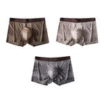 3 Pack Men’s Star Print Tie Dye Antibacterial Ice Silk Breathable Trunks