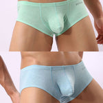 2 Pack Men's U-Pouch Casual Solid Trunks