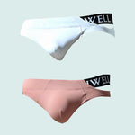 2 Pack Men's Sexy Low-Rise Comfy Waistband Stretch Fit Briefs