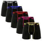 5 Pack Men's Extended Length Seamless Comfort Sporty Cut Odor-Control Boxers Briefs