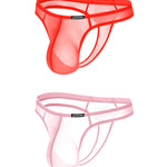 2 Pack Men's Sexy Semi-Transparent Thong