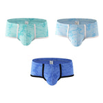 3 Pack Men's Classic & Trendy Style Breathable Mesh Low-Rise Trunks