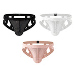 3 Pack Men's Front Mesh Breathable Sporty & Trendy Jockstraps