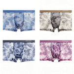 4 Pack Men's Antibacterial Crotch Comfortable Stretch Lightweight Trunks
