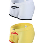 2 Pack Men's Premium Soft Cotton Breathable Pouch Solid Color Supportive Trunks
