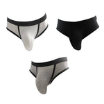 3 Pack Men's Seamless Comfort Large Supportive Pouch Sexy Low-Rise Briefs