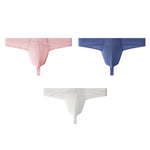3 Pack Men's Solid Color Seamless Comfort Quick-Dry Breathable Thongs
