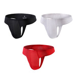 3 Pack Men's Sexy Low-Rise Seamless with Support Pouch Thongs