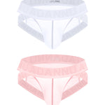 2 Pack Men's Sexy Odor-Control Stretch Fit Semi-Transparent Sporty Cut Bikini