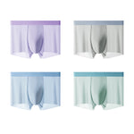 4-Pack Men's Stretch Fit Anti-Odor Seamless Ice Silk Trunks