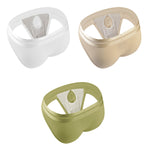 3 Pack Men's Soft Cotton Blend Waffle Briefs with Separate Pouch and High-Leg Cut