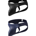 2 Pack Men's Low-Rise Support Jockstrap with 3D Support Pouch