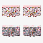 4 Pack Men's Cartoon Cotton Anti-Bacterial Boxer Briefs