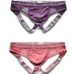 2 Pack Men's Low-Rise Sexy Double Strap Jockstrap