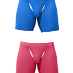 2 Pack Men's Sporty Cut Anti-Chafing Breathable Stretch Fit Midway Briefs