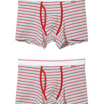 2 Pack European Luxury Brand Personalized Striped Men's Underwear