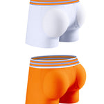 2 Pack Men's Breathable Mesh Butt-Lifting 3D Enhancing Design Seamless Shapewear
