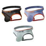 3 Pack Men's Trendy Sexy Seamless Comfort Supportive Fit Jockstrap